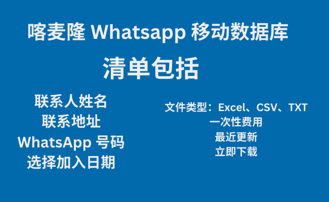 喀麦隆 Whatsapp 移动数据库​